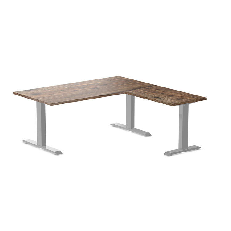 Desky Zero Hardwood L-Shape Office Desk-Natural Walnut Desky®