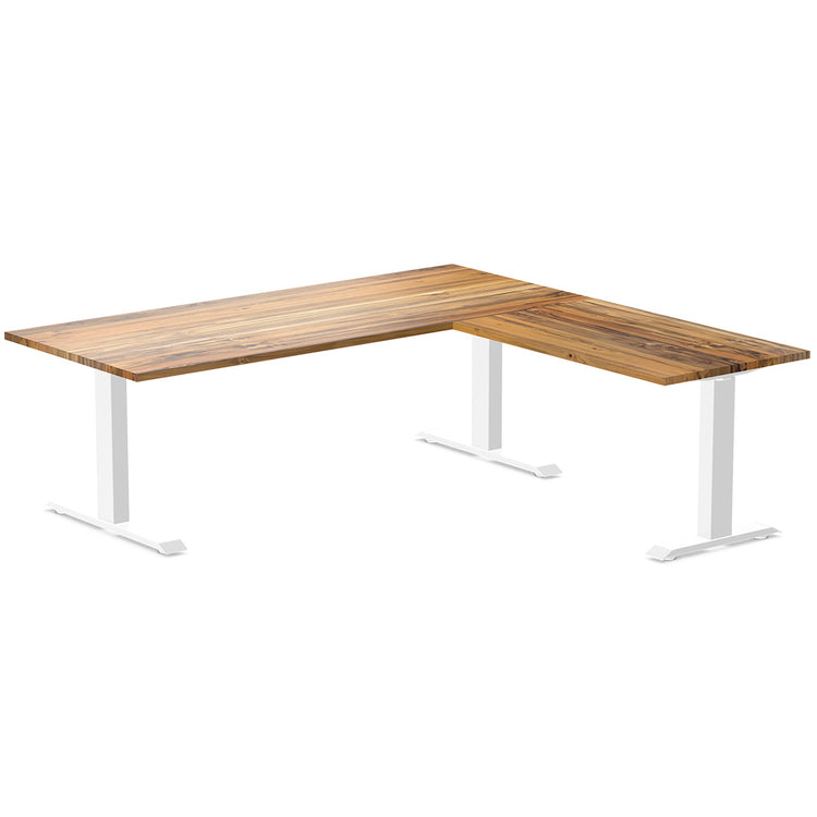 Desky Zero Hardwood L-Shape Office Desk-Teak Desky®
