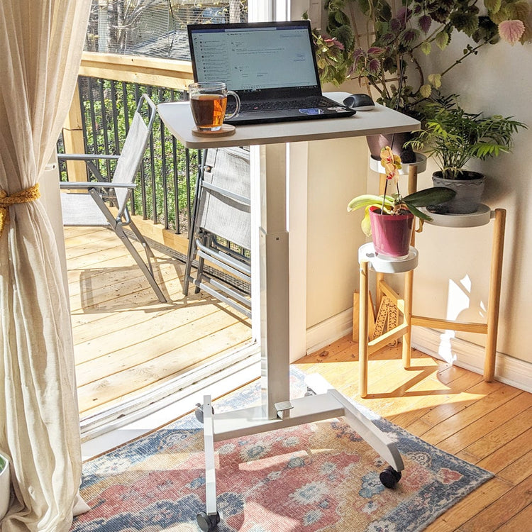 Desky Zero Pedestal Stand Up Desk-White Desky®