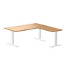 zero rubberwood l-shape fixed desk