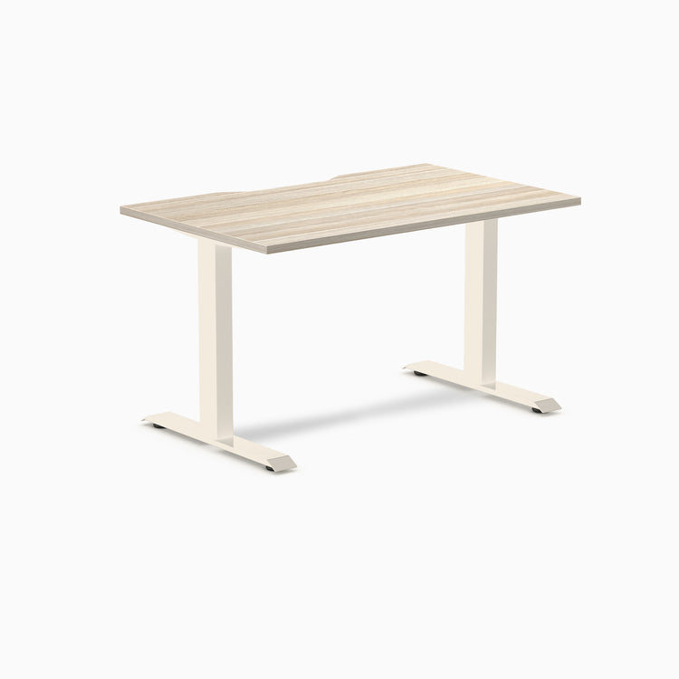 Desky Zero Scalloped Melamine Office Desk