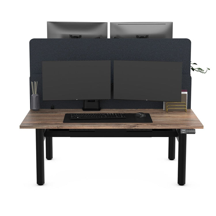 Desky Back to Back Round Leg workstation