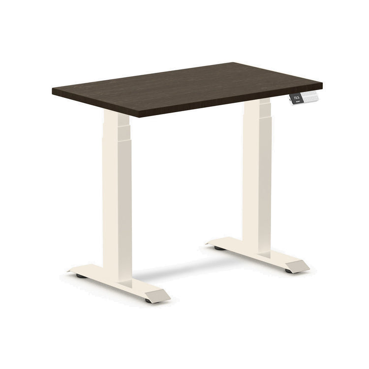 Desky Dual Mini Bamboo Sit Stand Desk Dark Bamboo / 800x500mm / Wheat