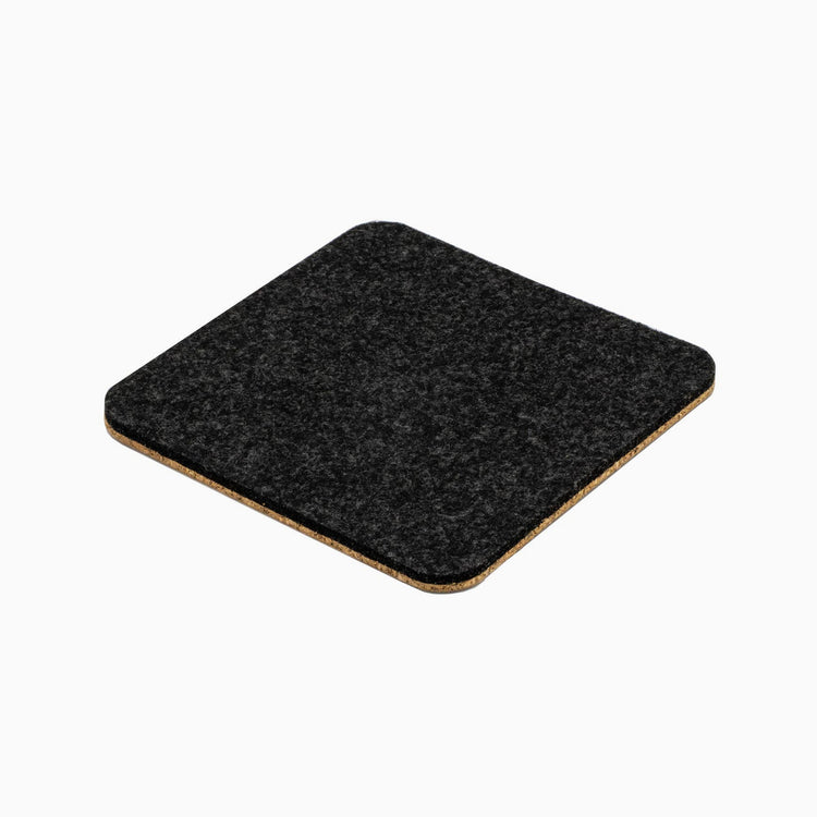 Black Cork Felt Coaster
