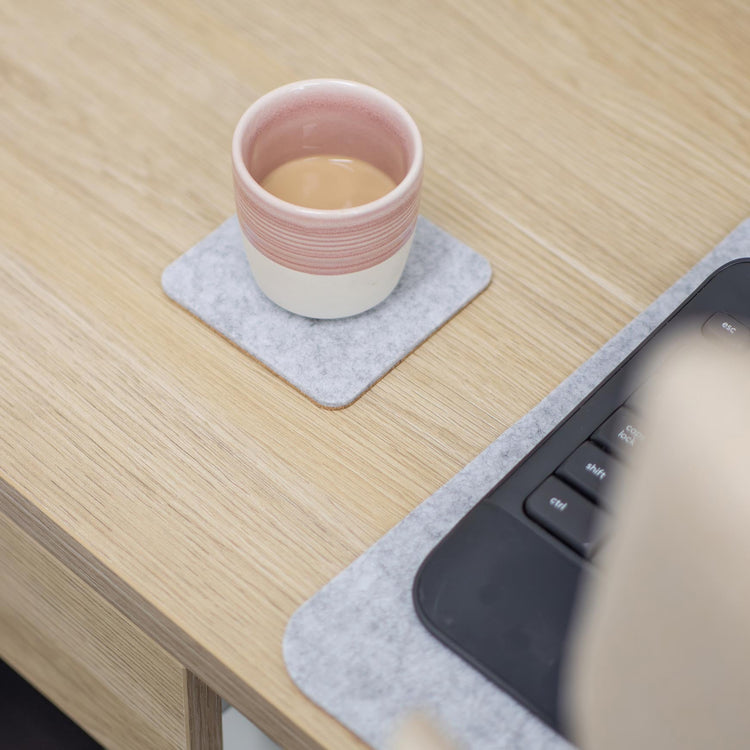 Grey Desk felt coaster