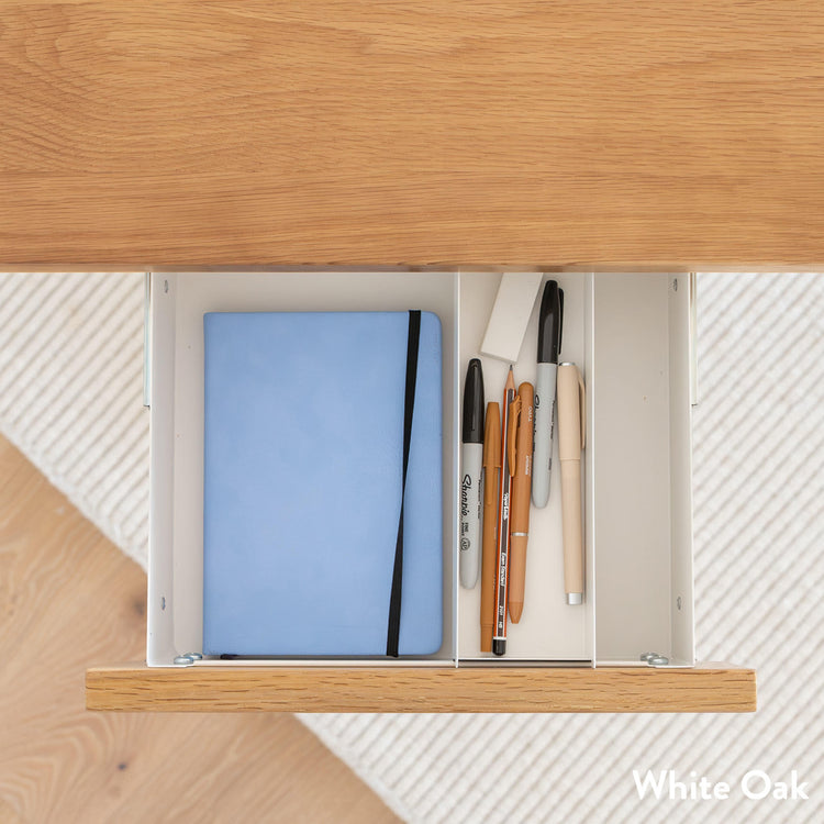 Minimal Under Desk Drawer White Oak