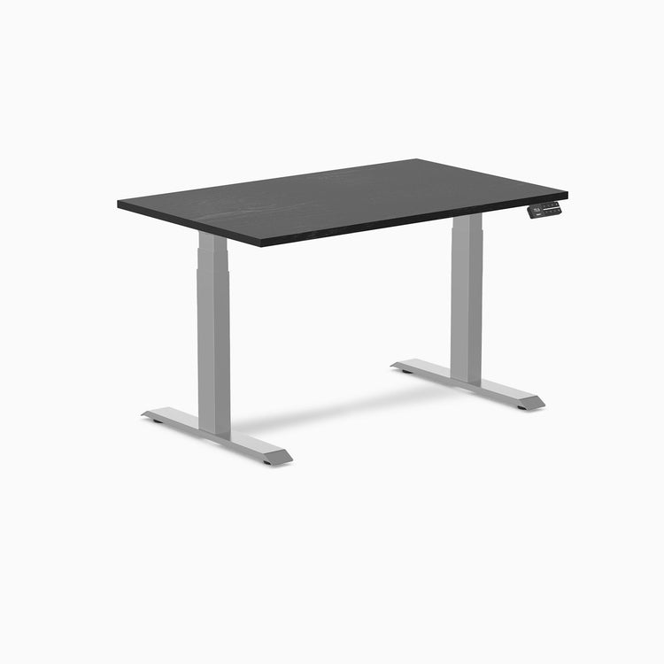 Desky Dual Hardwood Sit Stand Desk-Dual Desks-Desky-Black Ash-1200x750mm-Grey-Desky® Australia