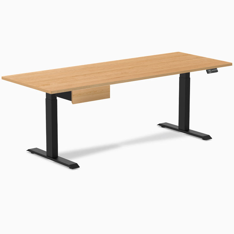 Desky Dual Hardwood Standing Desk With Drawer