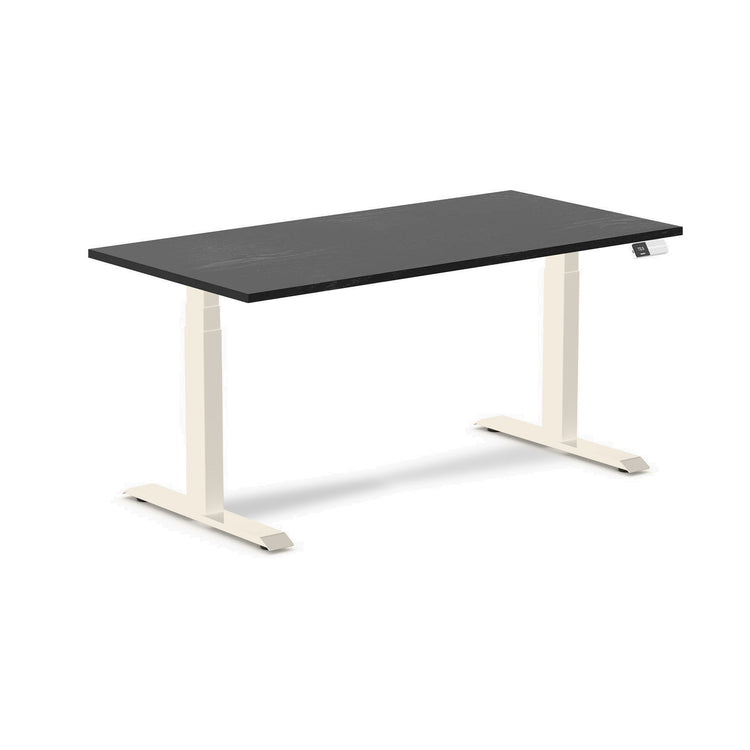 Desky Dual Hardwood Sit Stand Desk Black Ash / 1500x750mm / Wheat