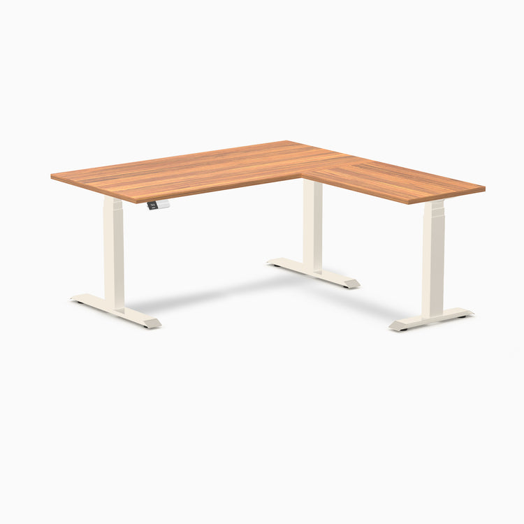 Desky Eco L-Shape Melamine Sit Stand Desk