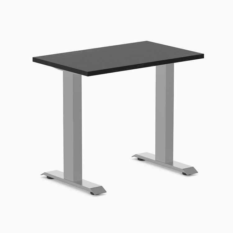 Desky Zero Mini Hardwood Office Desk-Fixed Desks-Desky-Pheasantwood-800x500mm-Matte Black-Desky® Australia