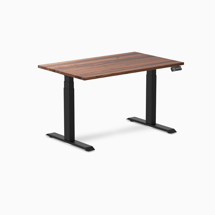 Desky standing desk 1200mm walnut hardwood black legs