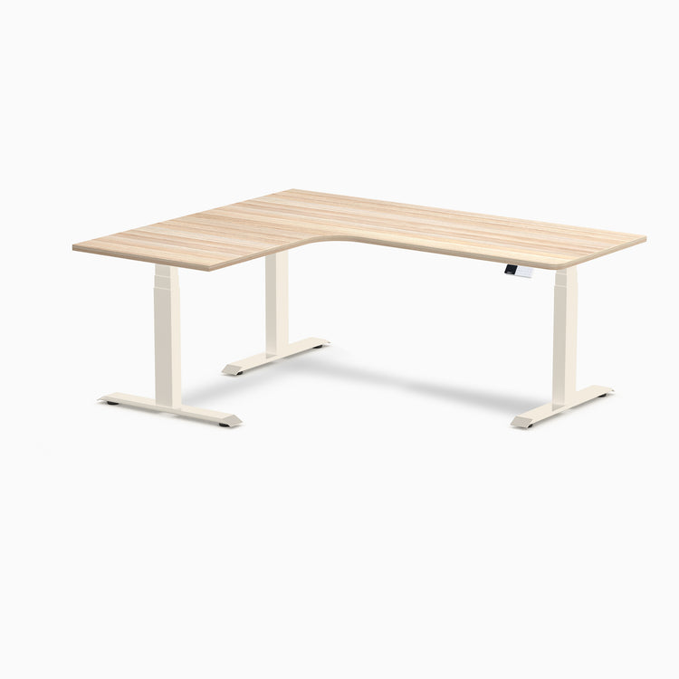 Desky L-Shape Melamine Sit Stand Desk