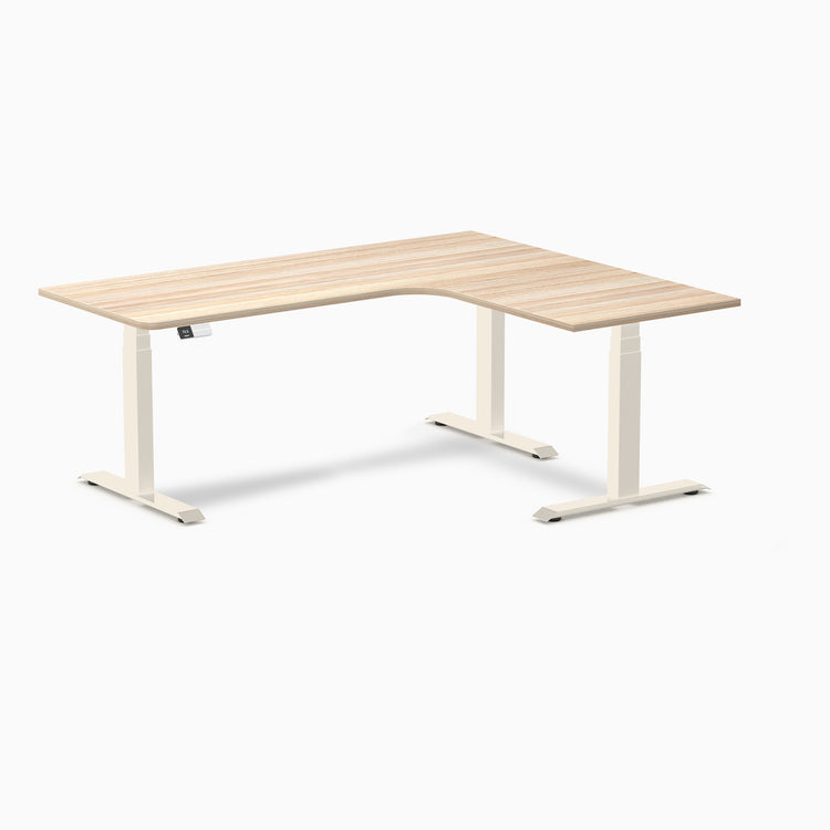 Desky L-Shape Melamine Sit Stand Desk