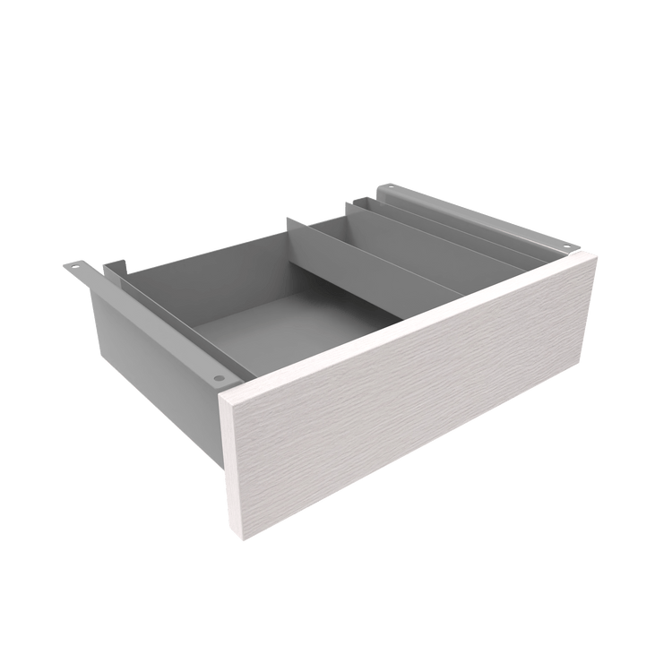 Almost Perfect Desky Minimal Under Desk Drawer - White Alaskan Melamine Grey Frame