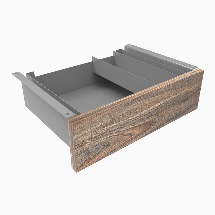 Almost Perfect Desky Minimal Under Desk Drawer - Natural Walnut Grey Frame