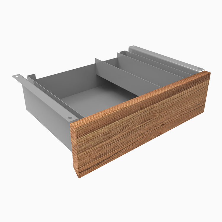 Almost Perfect Desky Minimal Under Desk Drawer - Red Oak Grey Frame