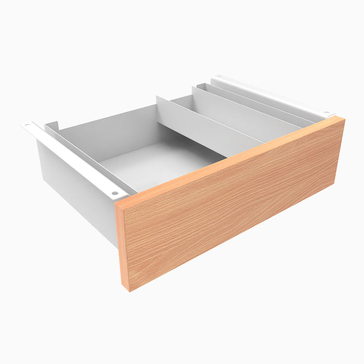 Almost Perfect Desky Minimal Under Desk Drawer - Select Beech Melamine White Frame