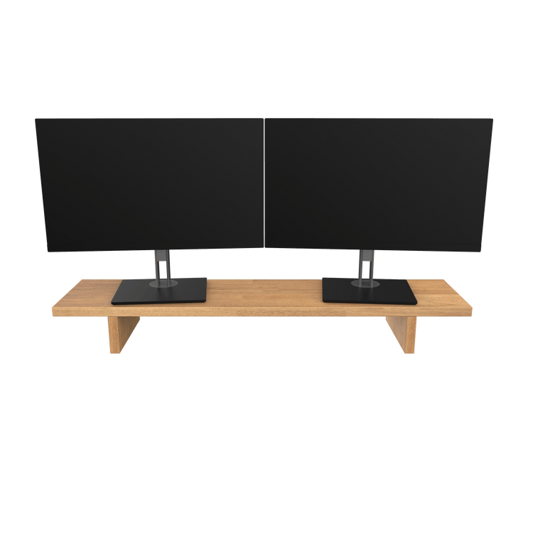 Desky Monitor Stand Light Oak Rubberwood - Desky