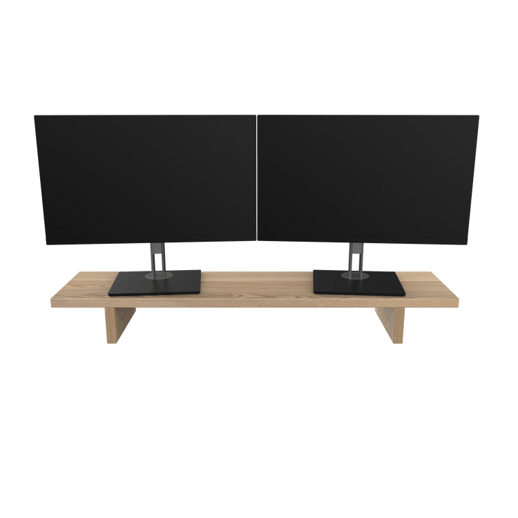 Desky Monitor Stand White Ash Hardwood - Desky
