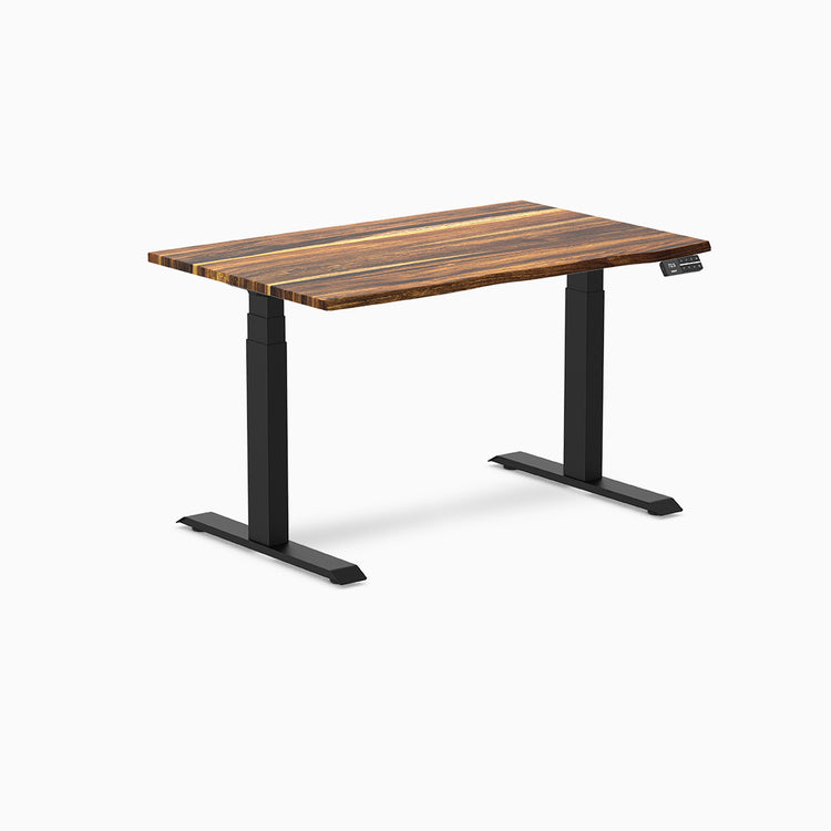 Desky standing desk 1200mm pheasantwood hardwood black legs
