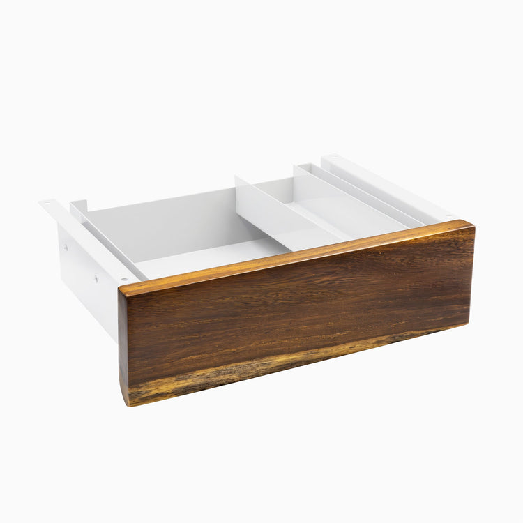 Almost Perfect Desky Minimal Under Desk Drawer - Pheasantwood Hardwood White Frame