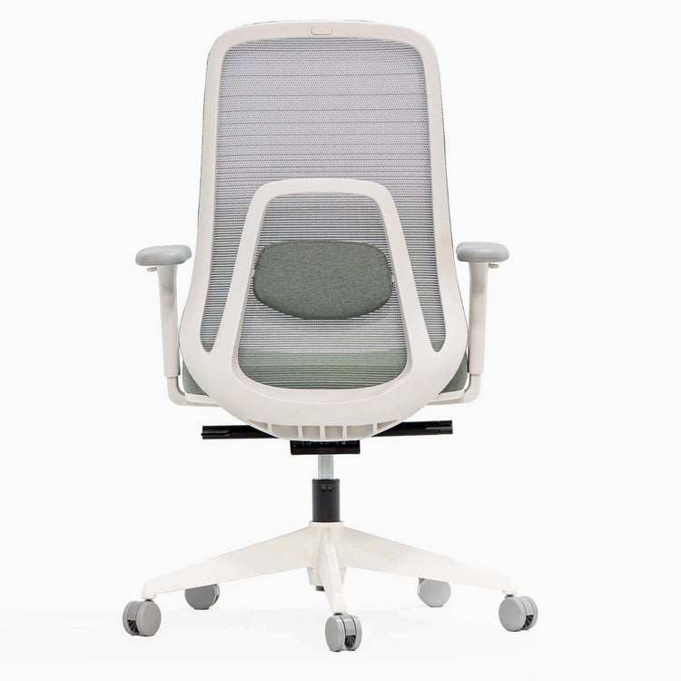Breathable mesh back sage green chair - Desky