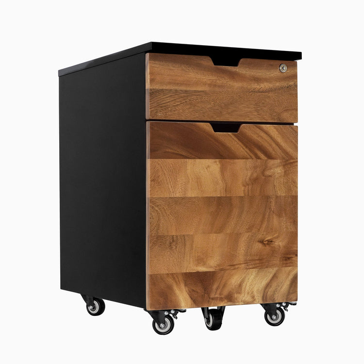 Hardwood saman Black minimal filing cabinet