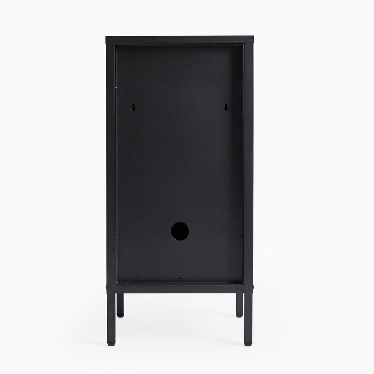 sidekick metal locker back view in black