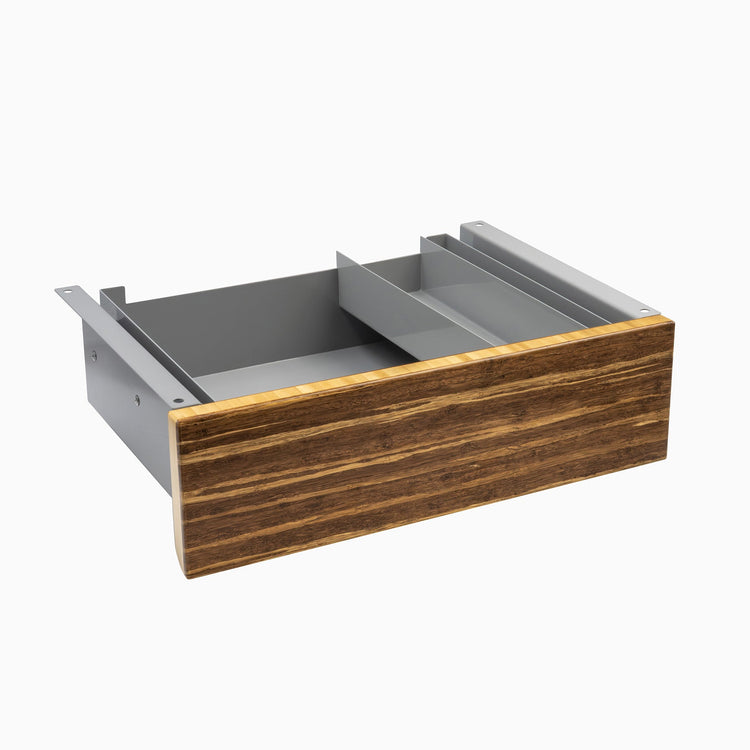 Almost Perfect Desky Minimal Under Desk Drawer - Tiger Bamboo Grey Frame