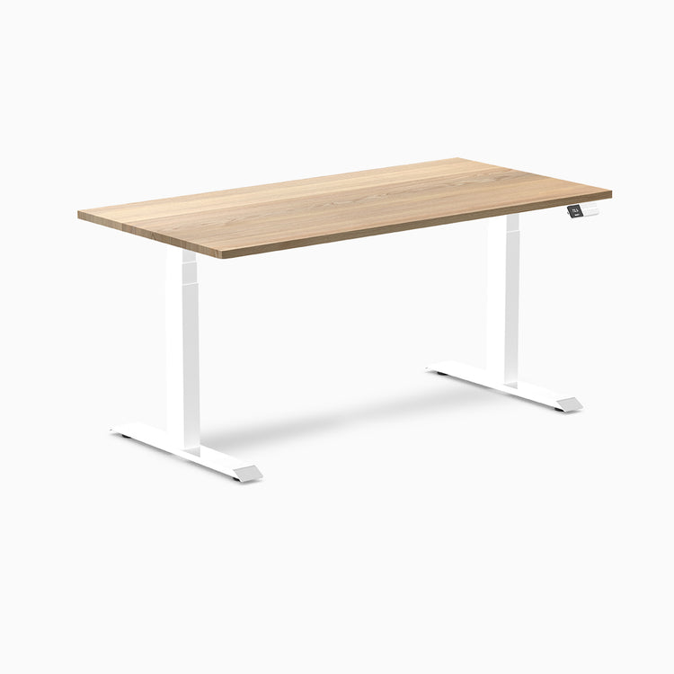 Desky standing desk 1500mm white ash hardwood