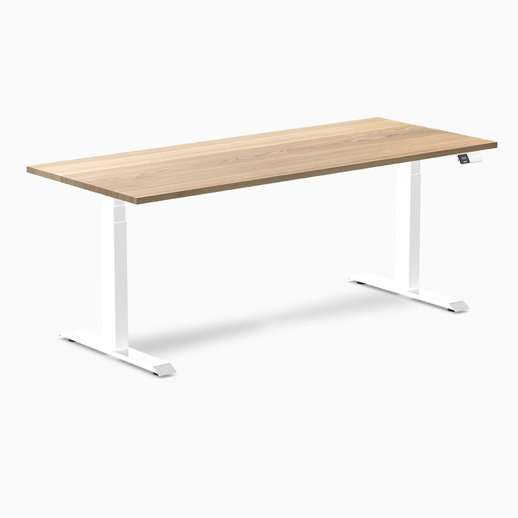Desky standing desk 1800mm white ash hardwood