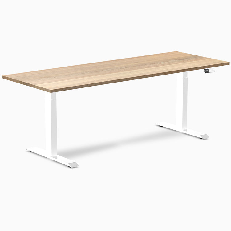 Desky standing desk 2000mm white ash hardwood