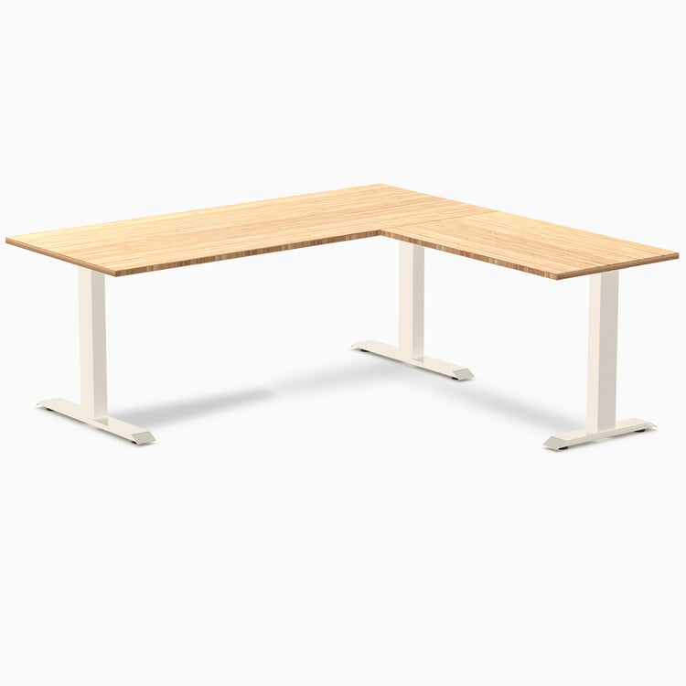 Desky Zero Bamboo L-Shape Office Desk