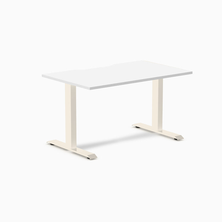 Desky Zero Scalloped Melamine Office Desk