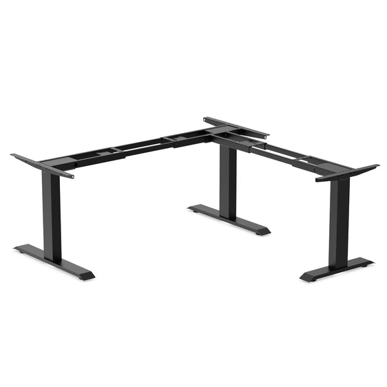 Desky Zero Fixed L-Shape Desk Frame-Matte Black Desky®