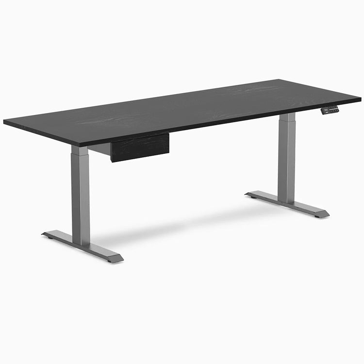 Desky Dual Hardwood Standing Desk With Drawer-Desky® Australia