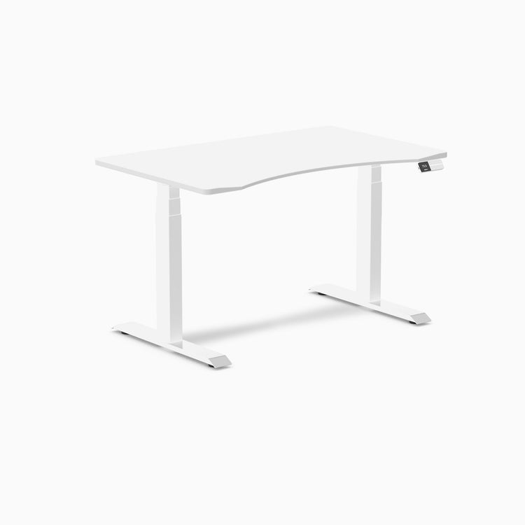 Electric dual ergo edge standing desk white - Desky