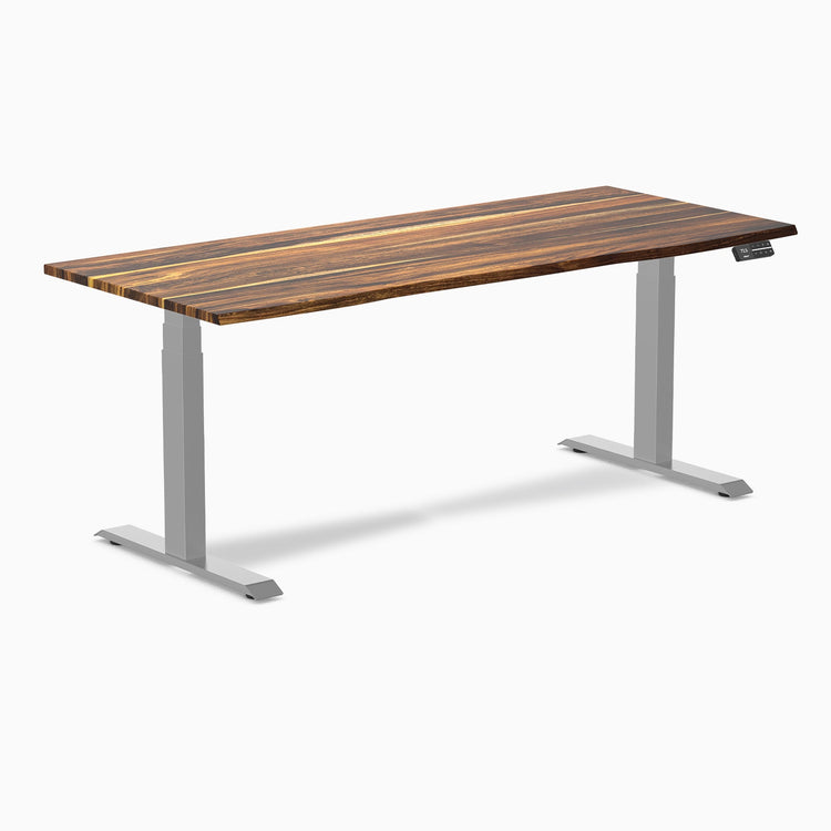 Desky Dual Hardwood Sit Stand Desk-Dual Desks-Desky-Pheasantwood-1800x750mm-Grey-Desky® Australia