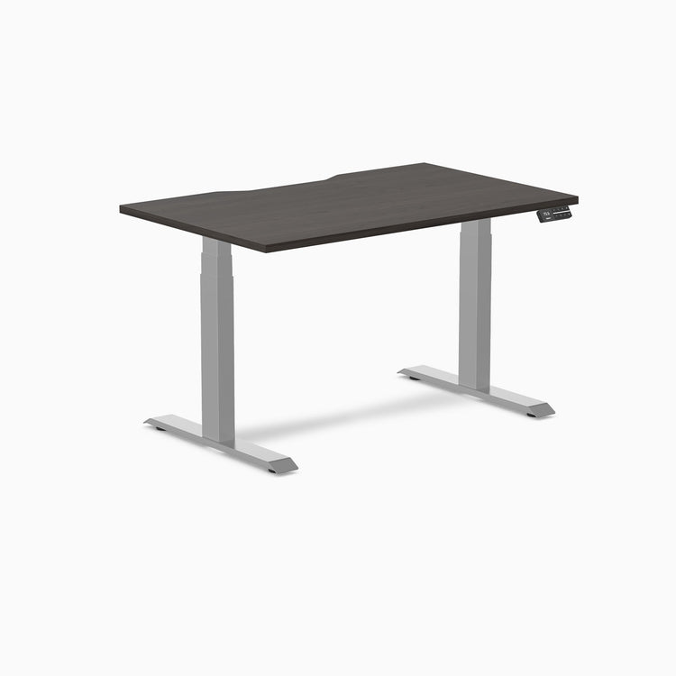Desky Dual Scalloped Melamine Sit Stand Desk