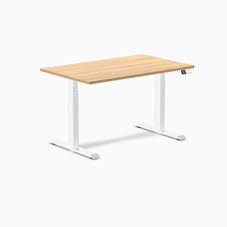 Almost Perfect Desky Dual Melamine Sit Stand Desk-Sublime Teak Desky®