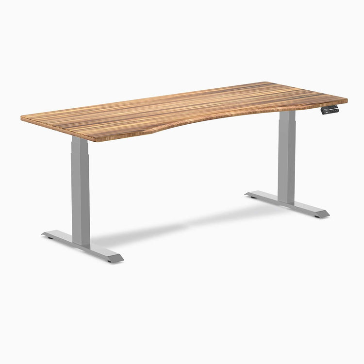 Desky Dual ergo edge tiger bamboo top