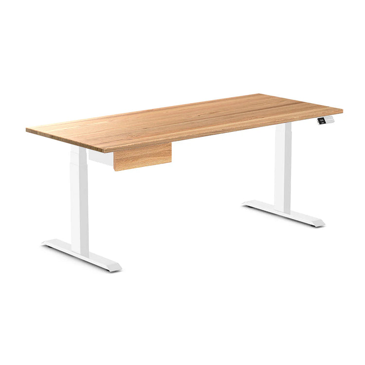 Desky Dual Hardwood Standing Desk With Drawer-Desky® Australia