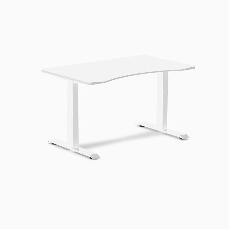 Zero ergo white melamine fixed office desk - Desky