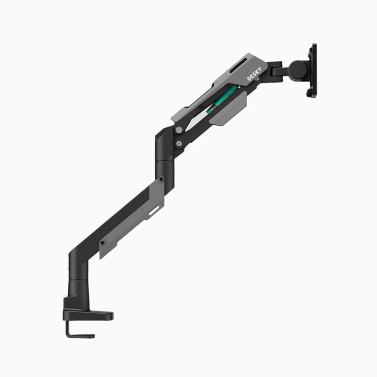 Black adjustable monitor arm heavy duty - Desky