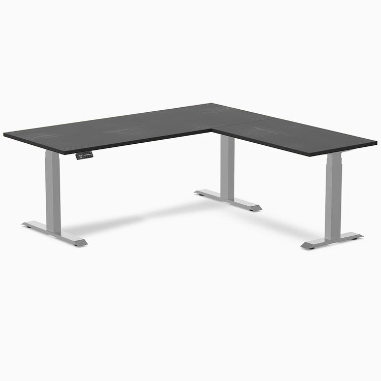 Desky Hardwood L-Shape Sit Stand Desk-Desky® Australia