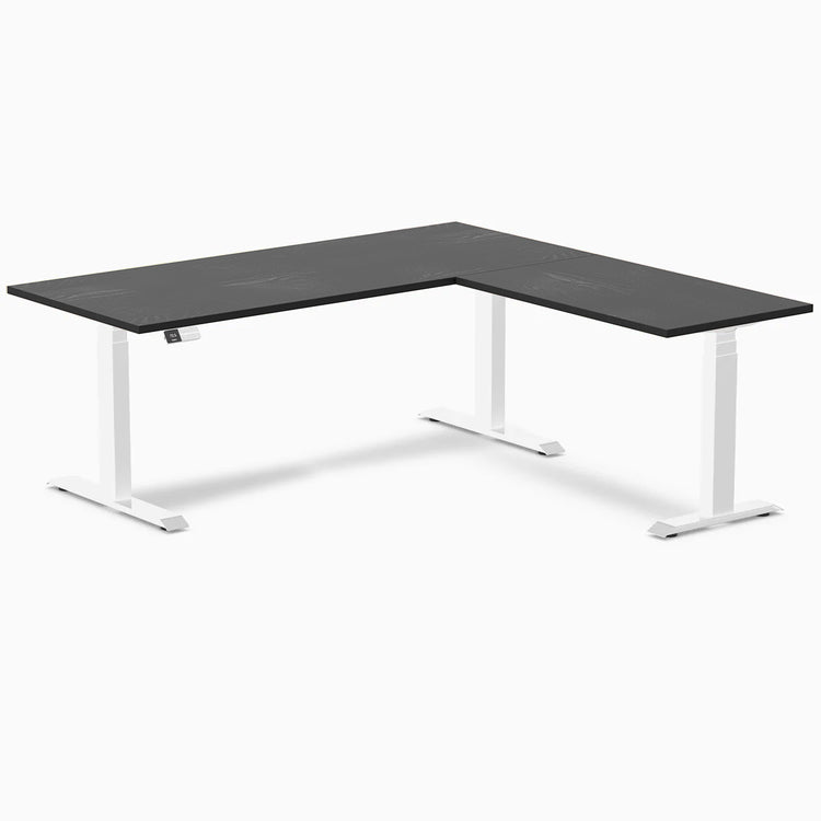 Desky Hardwood L-Shape Sit Stand Desk-Desky® Australia