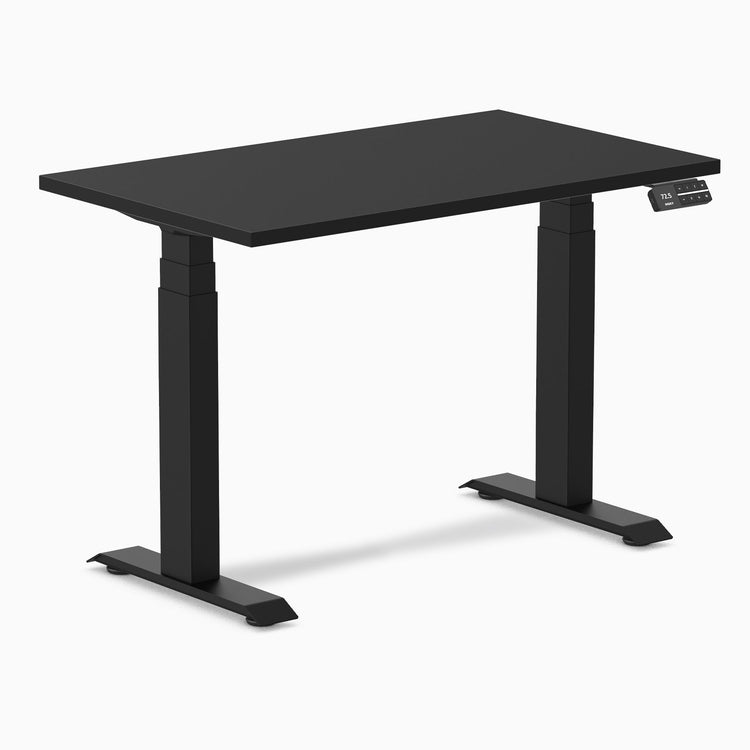 Desky Dual Mini Sit Stand Desk-Black melamine Desky®