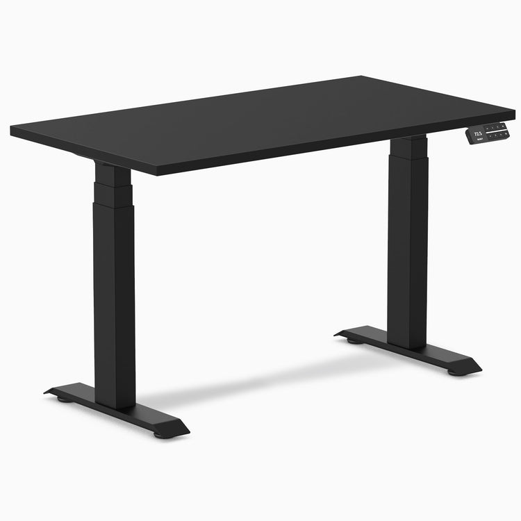 Desky Dual Mini Sit Stand Desk-Black melamine Desky®