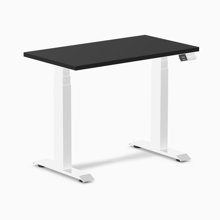 Desky Dual Mini Sit Stand Desk-Black melamine Desky®